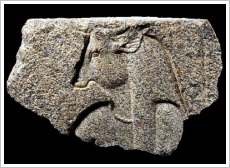 Stolen engraving of the cow-shaped ancient Egyptian deity Akht