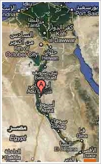©Google - Route from Luxor to Benī Hassan
