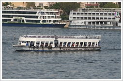 Old ferry running between Luxor West and East