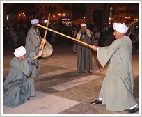 Stick-fighting Men in Luxor, East Bank