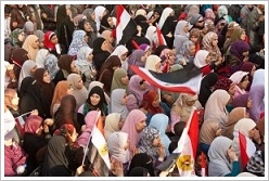 Anniversary of the Egyptian Revolution - Women at Tahrir Square, © Bikya Masr