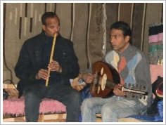 Hamada, oud player and Taha, nay player