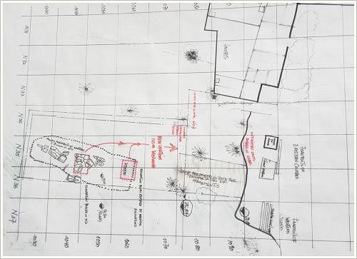 The salvage of two threatened Colossi of Amenhotep III at Kom el-Hettan, Luxor West Bank - Plan of Nairy Hampikian