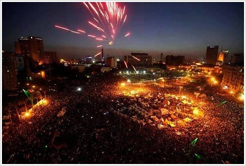 Celebrations on Tahrir Square, 3 July 2013, © unknown