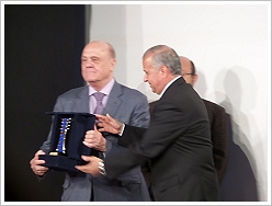 Opening ceremony of the 2nd Luxor Egyptian and European Film Festival on 19 January 2014 - Vladimir Menshov and the Governor of Luxor