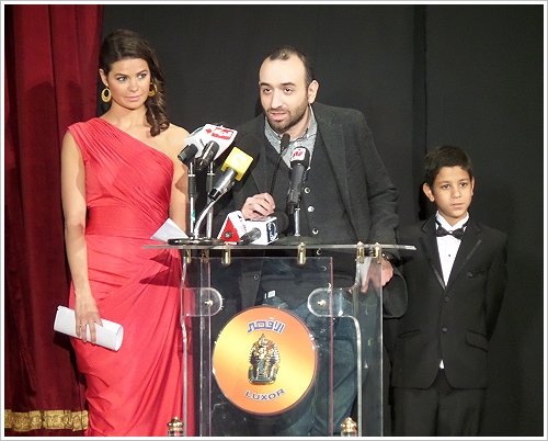 Opening ceremony of the 2nd Luxor Egyptian and European Film Festival on 19 January 2014 - Yosra El Lozy, Amr Salama and Ahmed Dash