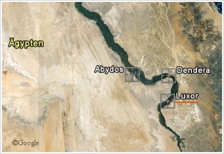 Strecke von Luxor nach Dendera und Abydos