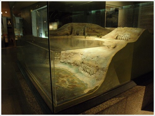 Model of the rock temples in Abu Simbel at Nubia Museum, Aswan